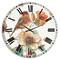 Designart 'Farmhouse Bird On Flower Branch Farmhouse Wall Clock